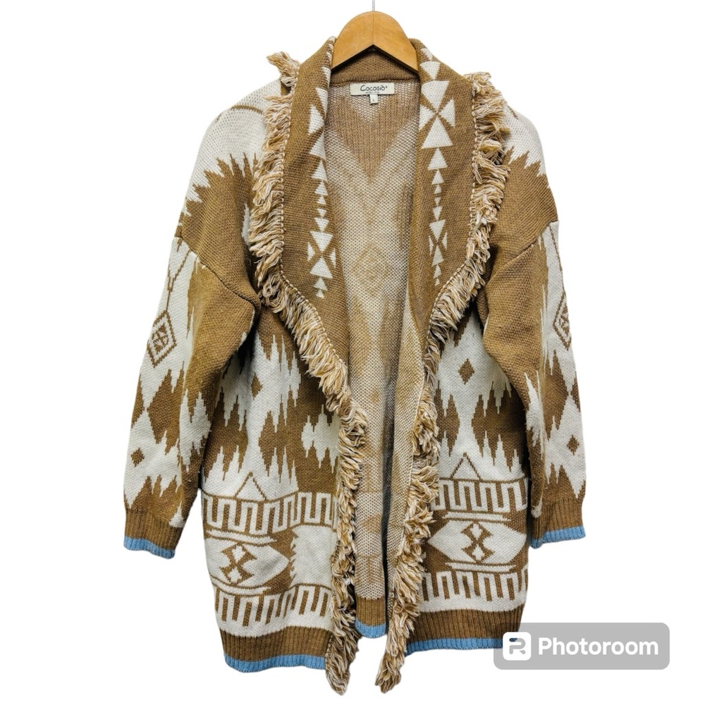 Brown western cardigan